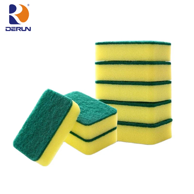 Rectangle PU Sponge With Scouring Pads